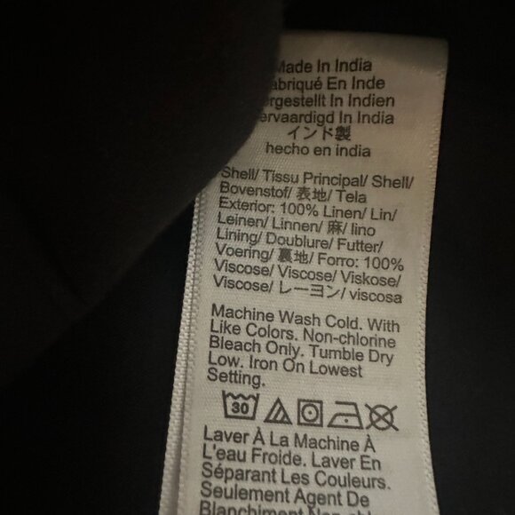 Size 2 J. Crew Scoop-neck linen blend vest in black - Picture 5 of 5